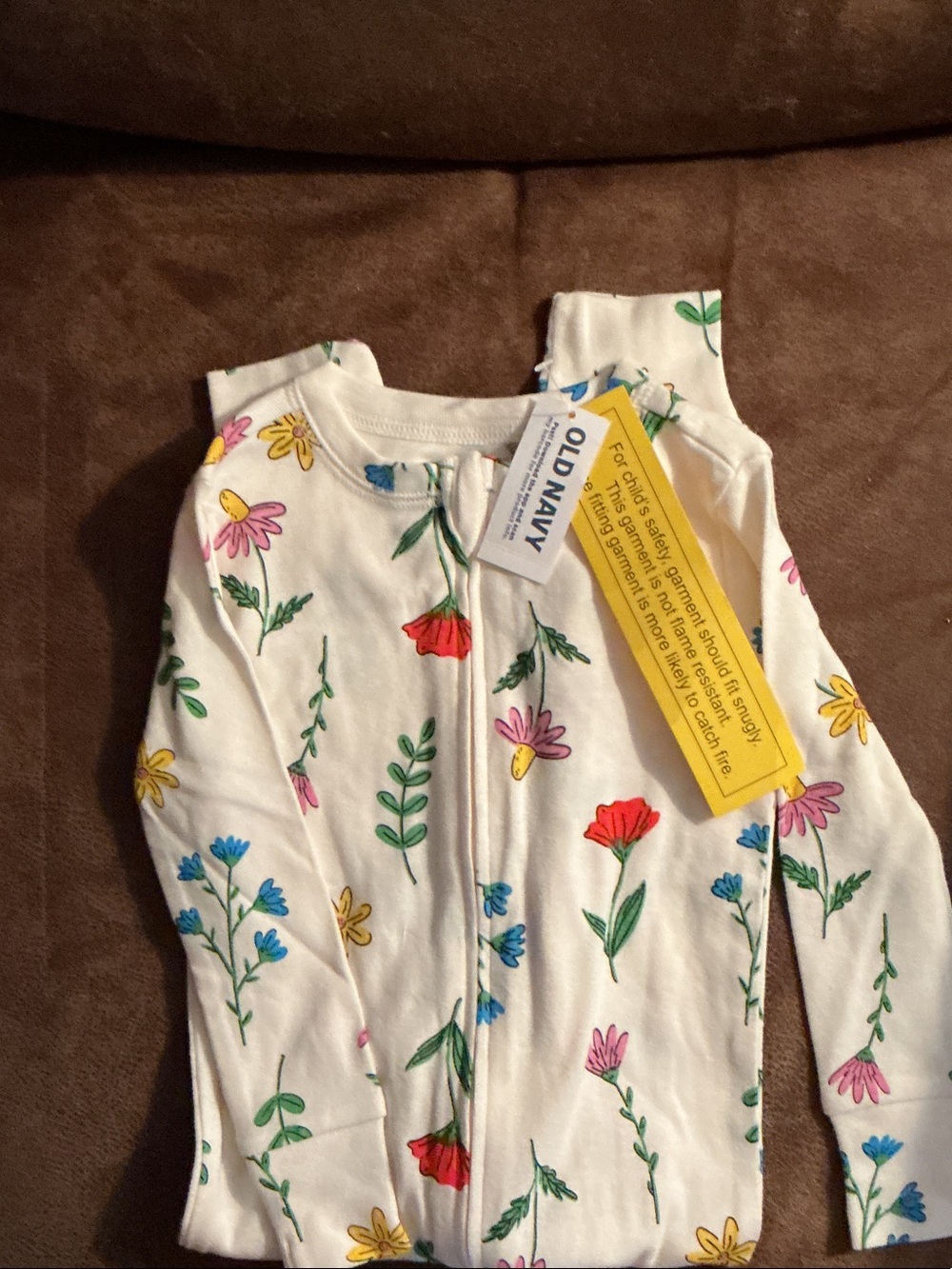 Old Navy White Floral Zip Romper